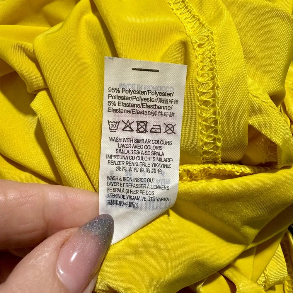 NWT Missguided Lime Slinky Drape Front Mini Dress Sz US/2 Sexy Cocktail Party - Picture 12 of 12